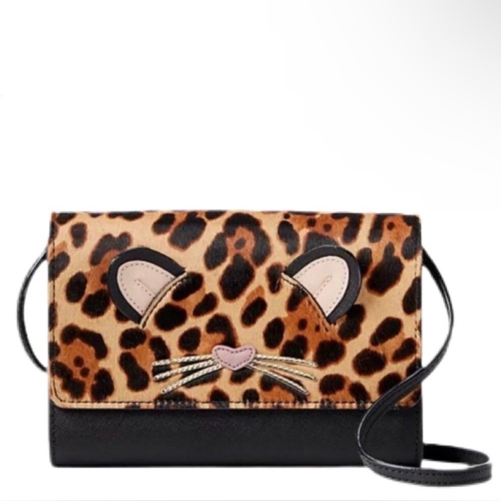 Kate Spade New York Run Wild Leopard Summer Crossbody  NEW with a care card